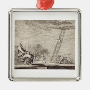 Het visioen van de heilige Perpetua: de ladder van Metalen Ornament