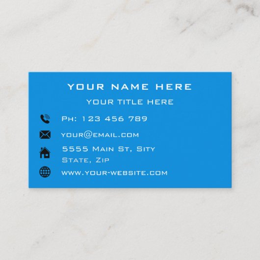 Het Visitekaartje Contactgegevens van uw Logo Info (Voorkant)