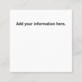 Het Visitekaartje Real Rstate Agent Realtor (Achterkant)