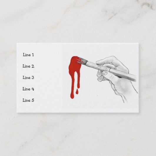 HET VISITEKAARTJE VAN DE ARTIST (Voorkant)