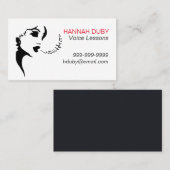 Het Visitekaartje van de Lessen van de stem (Voorkant / Achterkant)