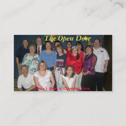 Het Visitekaartje van de Open deur (Voorkant)