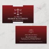 Het Visitekaartje van de Schaal van de wet (Voorkant / Achterkant)