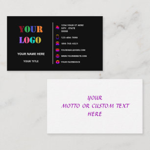 Het Visitekaartje van Info van de Tekst van de Log