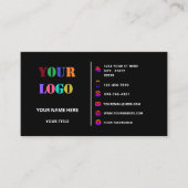 Het Visitekaartje van Info van de Tekst van de Log (Voorkant)