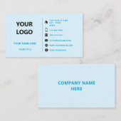 Het Visitekaartje van kleuren met de Info van het  (Voorkant / Achterkant)