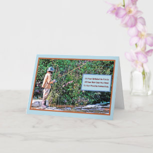 HET VISSEN EN/HAPPY BIRTHDAY/VISHERMAN OP RIVER BA KAART