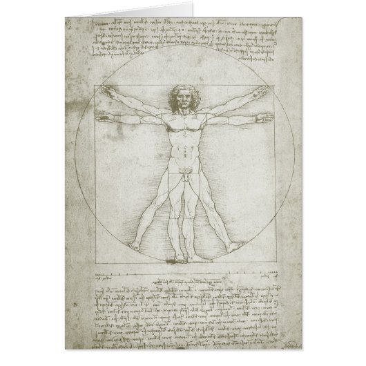 Het Vitruviaanse Man van Leonardo da Vinci (Voorkant)