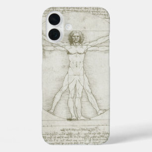 Het Vitruviaanse Man van Leonardo da Vinci iPhone 16 Plus Hoesje