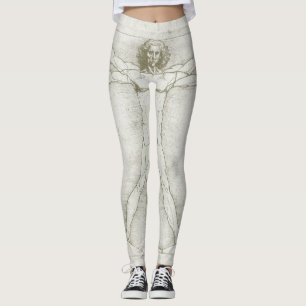 Het Vitruviaanse Man van Leonardo da Vinci Leggings