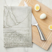 Het Vitruviaanse Man van Leonardo da Vinci Theedoek (Quarter Fold)