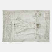 Het Vitruviaanse Man van Leonardo da Vinci Theedoek (Horizontaal)