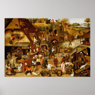 Het Vlaamse Proverbs Poster