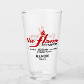 Het Vlamrestaurant Illinois Glas (Voorkant)