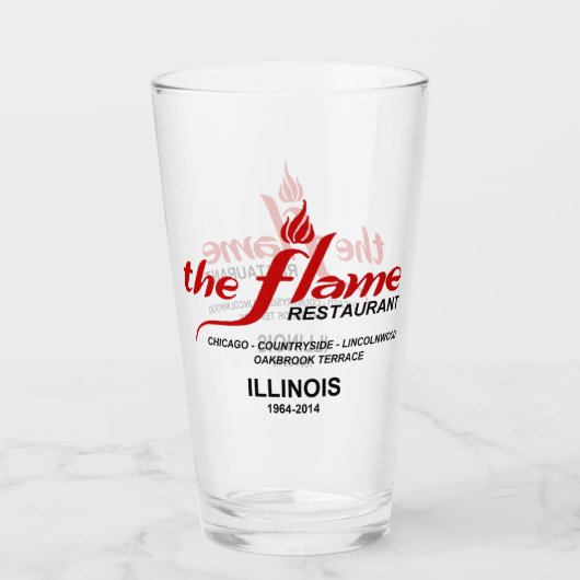 Het Vlamrestaurant Illinois Glas (Voorkant)