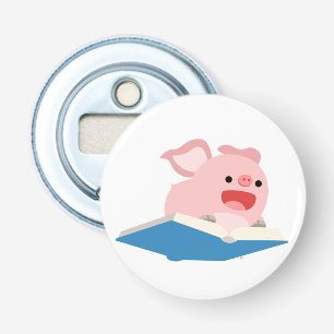 Het vliegboek: Cartoon-doseerknop botopening Button Flesopener