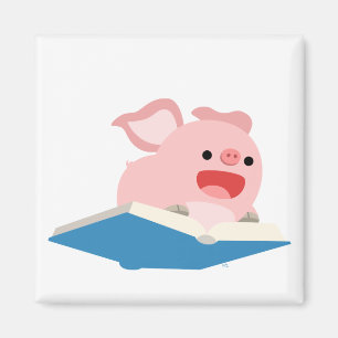 Het vliegboek en de Cartoon Varkenspijn Magnet Magneet