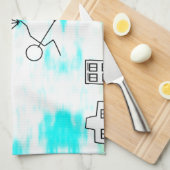 Het vliegen over de stad met ballonnen theedoek (Quarter Fold)