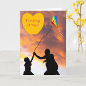 Het vliegende afbeelding van de vlieger voor kaart (Gele Bloem)