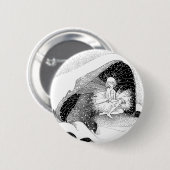 Het vliegveld in de winter Button (Voorkant /achterkant)