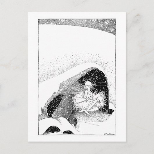 Het vliegveld in het Briefkaart van de winter (Voorkant)