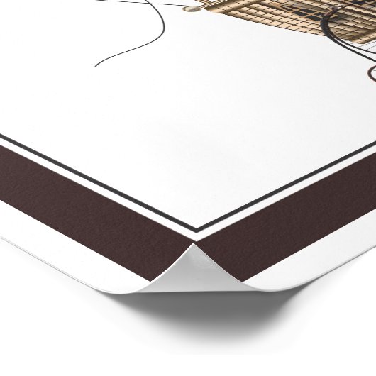 Het vliegveld Penny Farthing Fantasy Flying Machin Poster (Hoek)