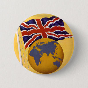 Het vliegveld van het Rijk Ronde Button 5,7 Cm