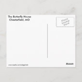 Het vlinderhuis briefkaart (Achterkant)
