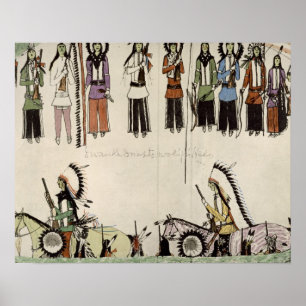 'Het vloeiend maken van de Place Dance' (inkt op p Poster