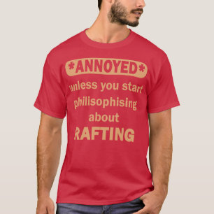 Het vlotten van gezegde met een opblaasbaar met w t-shirt
