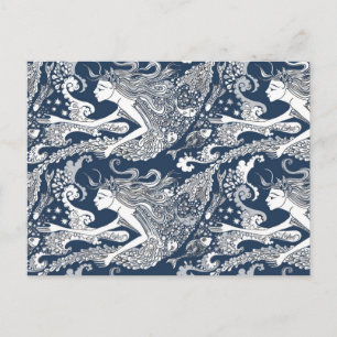 Het voeden van de vis briefkaart