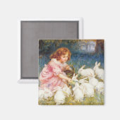 Het voeden van konijnen magneet (Voorkant / Achterkant)