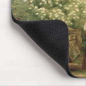 Het voederen van kippen muismat (Hoek)