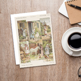 Het voederen van landbouwhuisdieren briefkaart