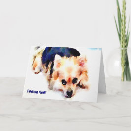 Het voelen van Blauw Wenskaart Kaart