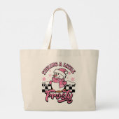 Het voelen van een beetje ijzig Schattigee sneeuwm Grote Tote Bag (Achterkant)