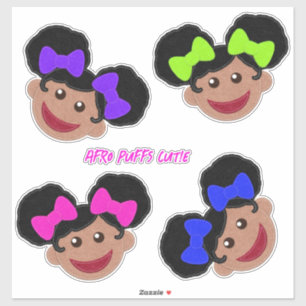 Het voelt alsof je Afro Puffs Cuties aanpast Sticker