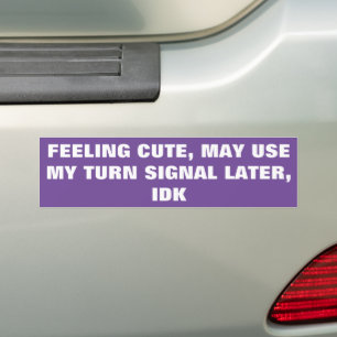 Het voelt schattig, kan het signaal later verander bumpersticker