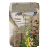 Het voeren van de Kippen (door H.A. Brendekilde) Badmat (Voorkant Verticaal)