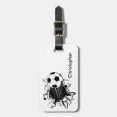 Het voetbal Busting richt uit Bagagelabel (Voorkant verticaal)