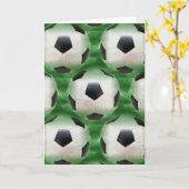 het voetbal themed wenskaart kaart (Gele Bloem)