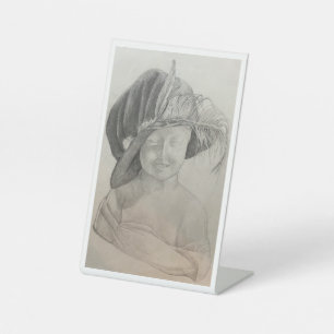 Het voetstuk van Da Vinci, 4" x 6" Reclamebord Met Voetstuk