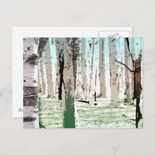 Het vogelbos briefkaart (Voorkant / Achterkant)