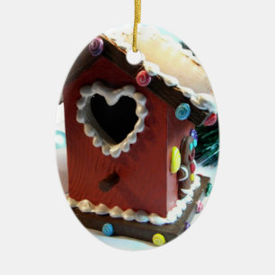 Het Vogelhuis van de peperkoek Keramisch Ornament