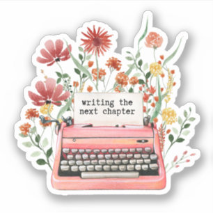 Het volgende hoofdstuk schrijven sticker