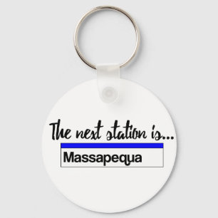 Het volgende station is Massapequa Sleutelhanger