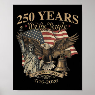 Het Volk 250 Jaar 1776-2026 Liberty Bell Adelaar Poster