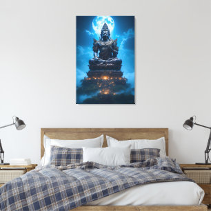 Het volle maanlicht van de Boeddha Canvas Afdruk