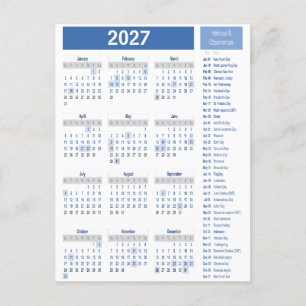 Het volledige jaar Kalender Poster – Clean & Minim Briefkaart