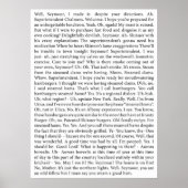 het volledige Steamed Hams-transcript Poster (Voorkant)